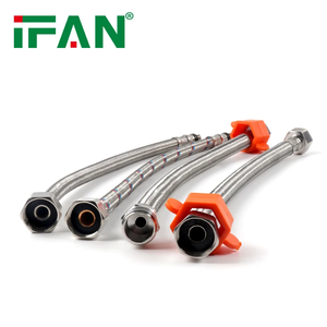 Tuyau flexible en acier inoxydable IFAN haute pression 30-60 cm, tuyau de robinet de cuisine, tuyau sanitaire en acier inoxydable tressé - Product Image 1