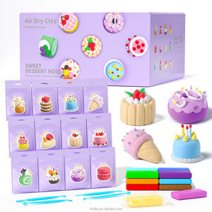 Lot de 12 sacs individuels de pâte à <span class=keywords><strong>modeler</strong></span> à séchage à l'air avec guides de pose, pâte à <span class=keywords><strong>modeler</strong></span> non toxique pour les loisirs créatifs des enfants - Product Image 4