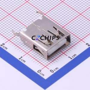 USB-255-BRWH150 USB Connector Through hole Component (THT) Connector Type-A USB 2.0 Female Through Hole - Product Image 1