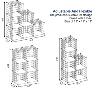 Multifunction Metal Wire <strong>Storage</strong> <strong>Cubes</strong> <strong>Cube</strong> <strong>Storage</strong> Organize Cabinet <strong>4</strong> 6 Regular Grids <strong>Storage</strong> Boxes - Product Image 3