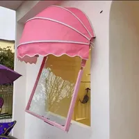 Auvents d'extérieur de style français, auvents trapézoïdaux décoratifs pour cafés, auvents pliants français