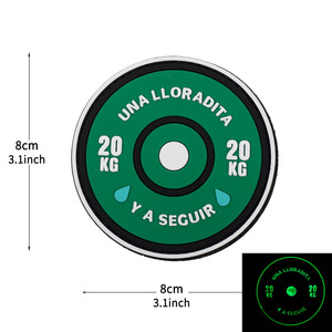 Bestseller serie Fitness Cartoon PVC Velcro Patch per attrezzatura sportiva all'aperto, zaino e decorazione di abbigliamento - Product Image 6