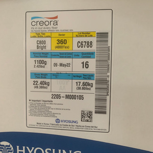 Livraison rapide <span class=keywords><strong>pas</strong></span> <span class=keywords><strong>cher</strong></span> prix HYOSUNG fil élastique d'usine Creora 360D goutte fil Spandex nu brillant de qualité AA - Product Image 2