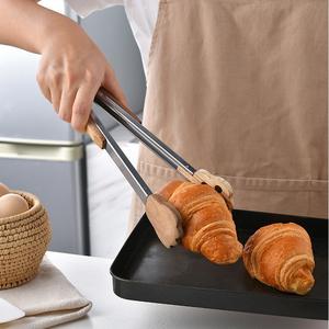 <span class=keywords><strong>Pinzas</strong></span> para comida de acero inoxidable para <span class=keywords><strong>Amazon</strong></span> con función antiescaldado, madera de haya y Palma de Pata de Gato para utensilios de <span class=keywords><strong>barbacoa</strong></span> - Product Image 4