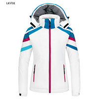 LKVER Nouvelles combinaisons de ski Femmes Hiver Neige Femme Ski et snowboard Vêtements coupe-vent imperméables Sports de plein air Vestes
