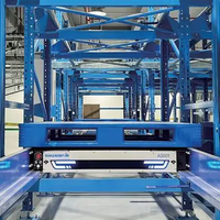 Chariot radio guidé durable pour entrepôt, avec batterie au lithium fer phosphate, pour la réception automatisée et l'insertion en stockage en allées profondes, offrant 8 heures d'autonomie