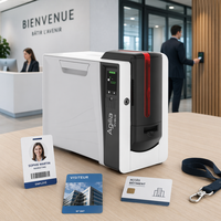Système de personnalisation de cartes Evolis Agilia de haute qualité, imprimante de badges d'identification intelligents 600 DPI pour cartes d'accès d'employés et de membres
