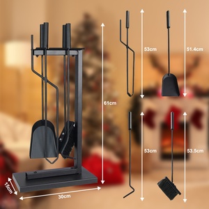 Kit de accesorios para <span class=keywords><strong>chimenea</strong></span> de interior y exterior de 5 piezas, póker, pinzas, Pala y cepillo, juegos de herramientas para <span class=keywords><strong>chimenea</strong></span> de hierro forjado - Product Image 5