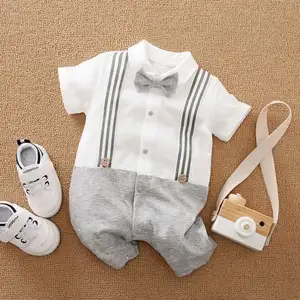 Jongens Baby Rompertjes Zomer Poloshirt Baby Jumpsuit Katoenen Jongen Kleding Korte Mouw Pasgeboren Baby Kleding