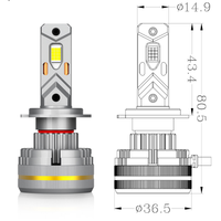 Phare LED 130W 11000LM Ampoule de phare LED pour voiture H1 H3 H4 H7 H11 H13 9005 9006 9012 880 881