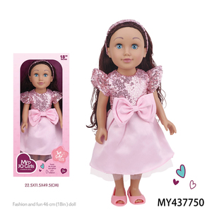 Poupées de 46 cm avec de jolis <span class=keywords><strong>yeux</strong></span> 3D, tête et pieds en vinyle, corps rotatif à 360 degrés, rembourrage en coton, poupées bébés en plastique de 18 pouces, cadeau - Product Image 2