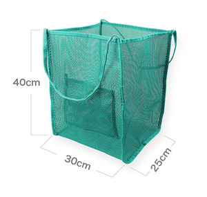 2021 factory customize the mesh shopping bag with cheap price Wholesale Mesh Bag Durable Heavy Duty Beach Tote Outdoor Shopping
