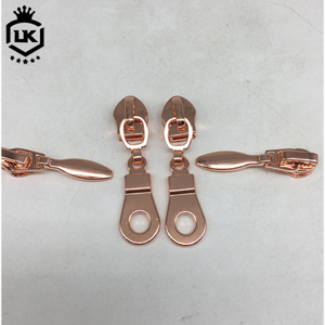 Lanke Animal <strong>Shape</strong> Ring <strong>Pull</strong> Zip Size 5 Rose Gold <strong>Zipper</strong> Slider and Pullers Waterdrop <strong>Zipper</strong> Slider - Product Image 6