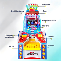 Machine de jeu d'arcade d'intérieur à monnayeur pour lancer de sacs de sable, équipement de jeu de billetterie ludique pour centres de divertissement familial et centres commerciaux