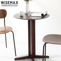 WISEMAX MÖBEL Moderner Restaurant Cafe Shop Möbel Holztisch natürliche Massivholz platte runder Esstisch für Esszimmer