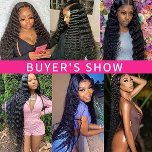 Perruque longue bouclée sans colle pour la vente en gros aux revendeurs, perruque économique en cheveux vierges suisses, perruque brésilienne en cheveux humains ondulés avec dentelle frontale complète - Product Image 6