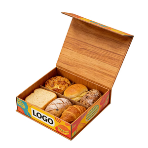 Boîte cadeau personnalisée en bois écologique de qualité alimentaire, étanche, avec couvercle rabattable, design grain de bois durable, doublure en éponge - Product Image 1