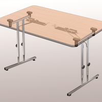 Support chromé Mécanisme en métal Base de jambe droite Tables à dîner pliantes pliantes