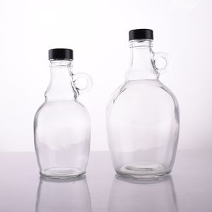 ขวดแก้วใสขนาด250มล. 500มล. 1000มล. ขวดแก้วไวน์พร้อมหูจับน้ำเชื่อมเมเปิ้ลขวดแก้วใส่ไวน์แคลิฟอร์เนีย - Product Image 4