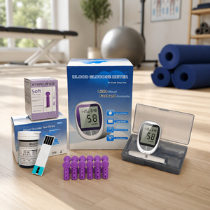 Prix d'usine bas pour lecteur <span class=keywords><strong>de</strong></span> <span class=keywords><strong>glycémie</strong></span> électrique et d'hémoglobine avec écran LCD pour surveillance à domicile, 50 bandelettes, modèle GOD 212 - Product Image 3