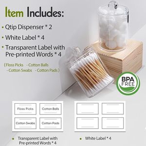 Distributeur de support Qtip à <span class=keywords><strong>clip</strong></span> en acrylique transparent en gros pour cotons-tiges - Product Image 5