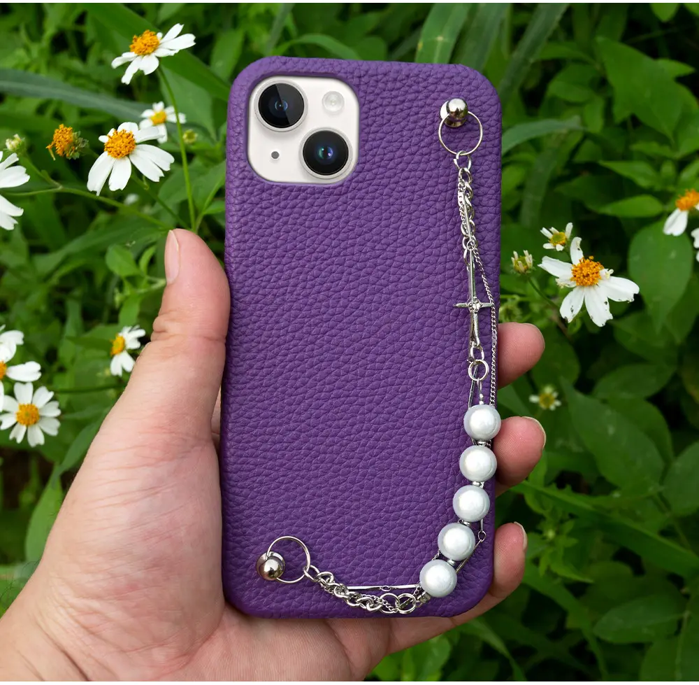 Vendita calda borse mobili di lusso custodia perla braccialetto Cover cellulare all'ingrosso per iphone 15 Pro Cover per iphone 12 Pro Cover Max