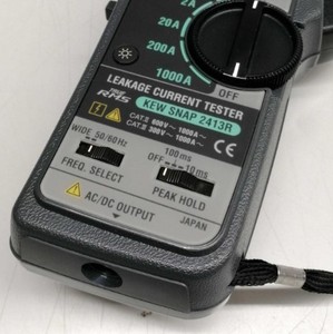 Pince ampèremétrique de fuite KYORITSU KEW 2413R avec grandes mâchoires de transformateur de 68 mm pour la mesure du courant de fuite - Product Image 2