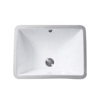 Lavabo rectangulaire moderne en blanc, lavabo de salle de bain, conception OEM/ODM sous le comptoir
