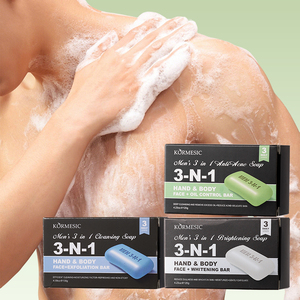KORMESIC Jabón Limpiador 3 en 1 para Hombre, 120g, Limpieza Profunda, Control de Grasa, Eliminación de Acné, Jabón para Piel Delicada - Product Image 1