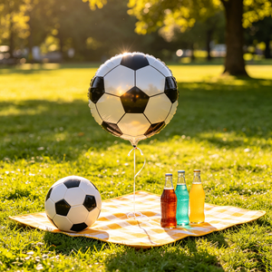 Ballon en aluminium rond de football, thème sportif pour la décoration de fête d'<span class=keywords><strong>anniversaire</strong></span> de garçons sur le thème du sport - Product Image 3