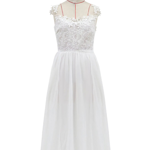 Vestidos <span class=keywords><strong>de</strong></span> Noche Largos <span class=keywords><strong>de</strong></span> Encaje Blanco sin Mangas <span class=keywords><strong>para</strong></span> Bodas <span class=keywords><strong>de</strong></span> Verano, Moda - Product Image 5
