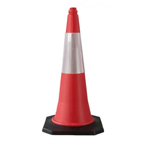 Custom Traffic Warning Products Pvc Reflective Elastic Road Safety 29.5inch Collision Traffic Cone