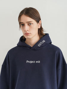 Sudadera con Capucha de Cuello Alto para Hombre, de Algodón 100%, Gruesa, de Lujo, con Bordado Personalizado, Diseño Sólido, para Otoño - Product Image 2