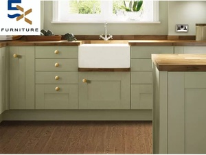 Erxi ücretsiz tasarım özel genel kiraz ahşap açık mutfak dolabı için özel soba ile İskandinav Minimalist tarzı mutfak - Product Image 2