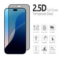 Verre trempé anti-espion pour iPhone 18 Pro 17Air 16E 15 Plus 14 Pro Max 13 12Mini 11, protection d'écran de confidentialité 2.5D avec impression soyeuse
