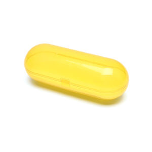 Shinetai אופנתי Custom משקפיים מקרה צהוב קפסולת צורת פלסטיק משקפיים תיבת אריזה - Product Image 5