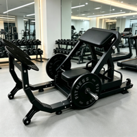 Machine à fessiers à charge libre robuste avec barres de sécurité pour entraînement commercial en salle de sport
