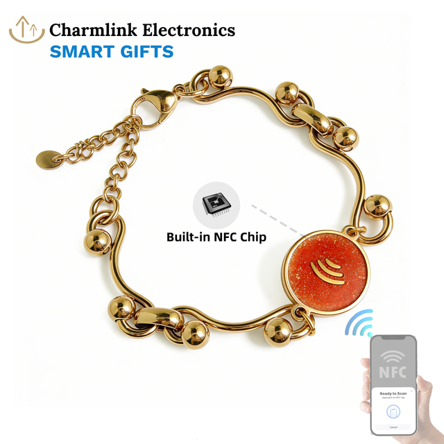 OEM/ODM Fashion Stainless Steel NFC Bracelet Waterproof RFID Smart Wristband Access Control Card Bracelet Women Daily Wear Gift