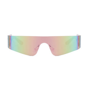 Occhiali da sole colorati futuristici a specchio luminosi da Bar Music Festival Technology Jumping Party Punk Cyberpunk - Product Image 5