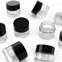 Bocaux de conservation en verre de qualité alimentaire anti-enfants de 5/7/9 ml avec gravure pour usage cosmétique (soins de la peau, rouge à lèvres, crème pour les yeux, cire)