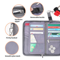 Nouveau certificat personnalisé document organisateur sac mince affaires passeport porte-carte de crédit long RFID bloquant voyage billet portefeuille