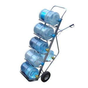 HT001 Foldable Steel Water Bottle Hand Trolley Logistic Material Handling Water Bottle Hand Trolley Truck