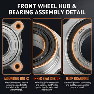 Ensemble de <span class=keywords><strong>moyeu</strong></span> d'essieu avant HJDP 43570-60030 43570-0C010, unité de remplacement pour roulements de <span class=keywords><strong>moyeu</strong></span> de <span class=keywords><strong>roue</strong></span> Toyota Land Cruiser Tundra - Product Image 2