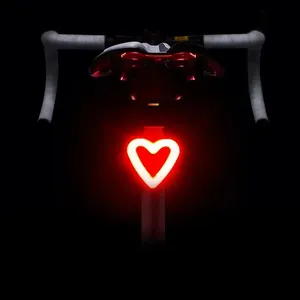 自転車テールライトサイクリングランプマルチ照明モードUSB充電式LEDフラッシュテールリアライトシートポストバイクアクセサリー