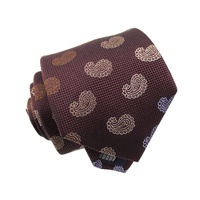 Ensemble cravate et pochette de costume sur mesure en gros, élégant, 100% soie jacquard tissée, motifs Paisley bordeaux, beige, bleu, or pour homme