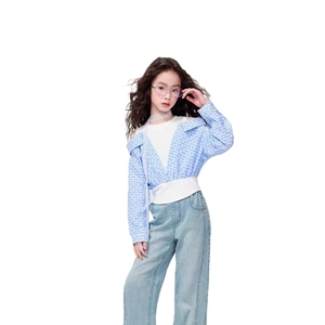 ชุดเซ็ตเสื้อผ้าเด็กผู้หญิงสไตล์เจ้าหญิงฤดูใบไม้ผลิ 2 ชิ้น รุ่นปี 2026 เสื้อปักลายลูกไม้และกางเกงยีนส์ - Product Image 5