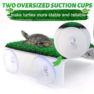 Schildkröten-Ruheterrasse mit Simulationsgras, Rasen-Schildkröten-Kletterleiter, Schildkröten-Ruheterrasse für Reptilien - Product Image 3