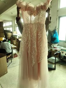 Abito <span class=keywords><strong>da</strong></span> <span class=keywords><strong>Sera</strong></span> <span class=keywords><strong>da</strong></span> Donna Stile Principessa Esclusivo di Lusso per Fidanzamento e Brindisi Nuziale - Product Image 6