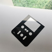 Panneau de contrôle tactile en PMMA PC noir imprimé en soie pour appareils électroménagers OEM, avec adhésif 3M