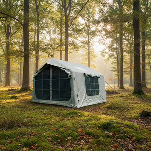 Tente de <span class=keywords><strong>camping</strong></span> gonflable 6/8 personnes, grande, simple couche, en PVC Oxford, portable, installation rapide, 2 portes, imperméable, espace de vie pour le <span class=keywords><strong>camping</strong></span> - Product Image 2